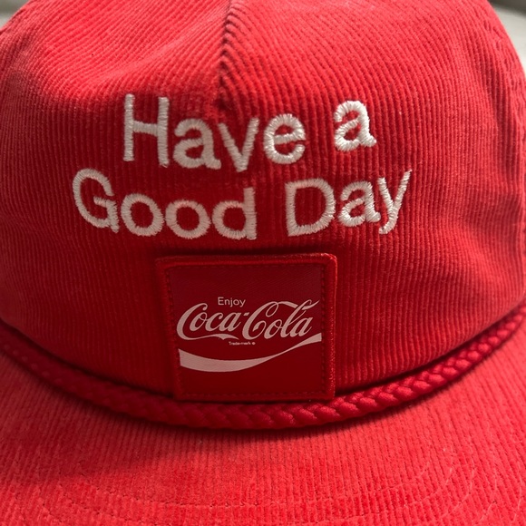NWT - Brixton x Coca Cola Have a Good Day Unisex 5-Panel Corduroy Cap - Picture 2 of 8